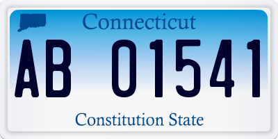 CT license plate AB01541