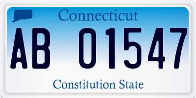 CT license plate AB01547