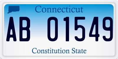 CT license plate AB01549