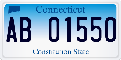 CT license plate AB01550
