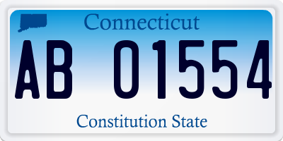 CT license plate AB01554