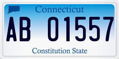 CT license plate AB01557