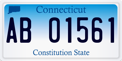 CT license plate AB01561