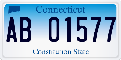 CT license plate AB01577