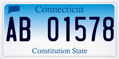 CT license plate AB01578