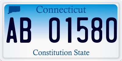 CT license plate AB01580