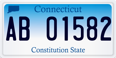 CT license plate AB01582