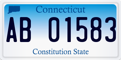 CT license plate AB01583