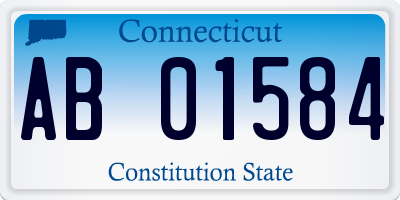 CT license plate AB01584