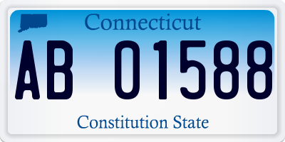 CT license plate AB01588