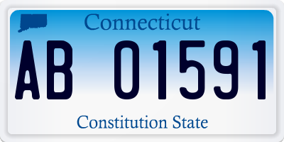 CT license plate AB01591