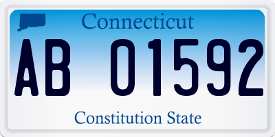 CT license plate AB01592