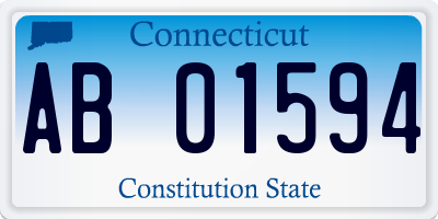 CT license plate AB01594