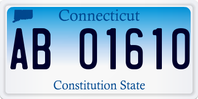 CT license plate AB01610