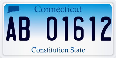 CT license plate AB01612