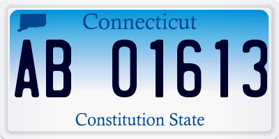 CT license plate AB01613