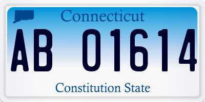 CT license plate AB01614