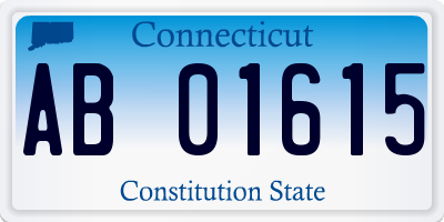 CT license plate AB01615