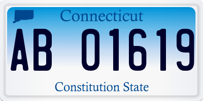 CT license plate AB01619