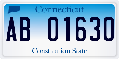 CT license plate AB01630