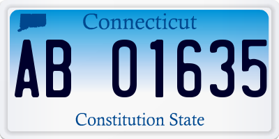 CT license plate AB01635