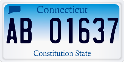 CT license plate AB01637