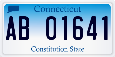 CT license plate AB01641