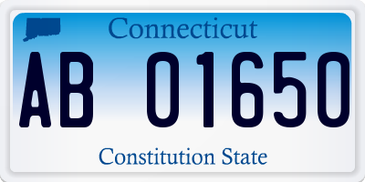 CT license plate AB01650