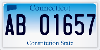 CT license plate AB01657