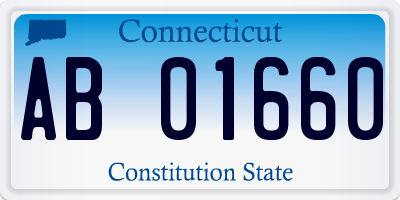 CT license plate AB01660