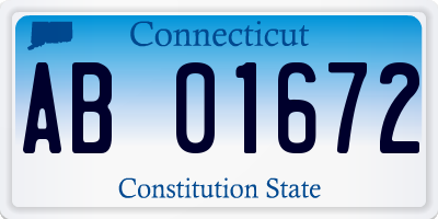 CT license plate AB01672