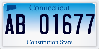 CT license plate AB01677