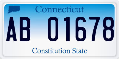 CT license plate AB01678
