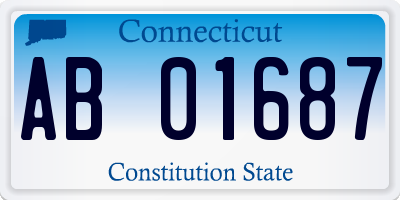 CT license plate AB01687