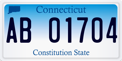 CT license plate AB01704