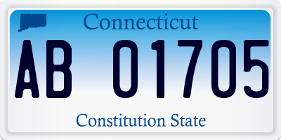 CT license plate AB01705