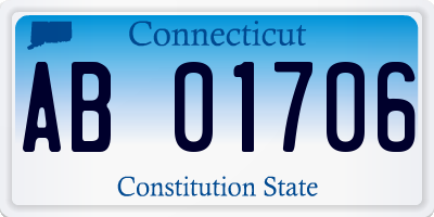 CT license plate AB01706
