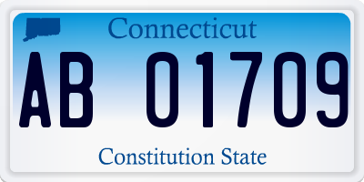 CT license plate AB01709