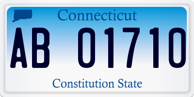 CT license plate AB01710