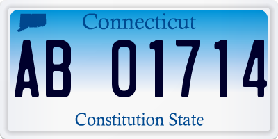 CT license plate AB01714