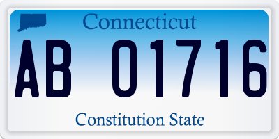 CT license plate AB01716