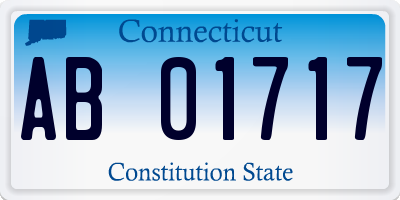 CT license plate AB01717