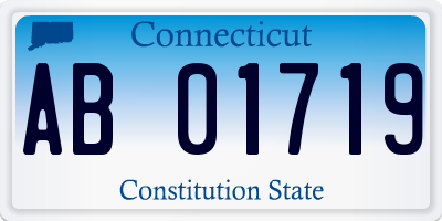 CT license plate AB01719
