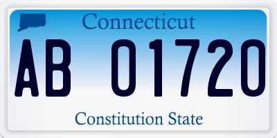 CT license plate AB01720