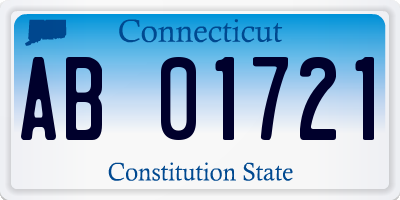 CT license plate AB01721