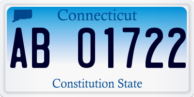 CT license plate AB01722