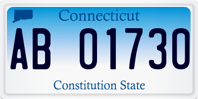 CT license plate AB01730