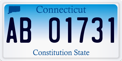 CT license plate AB01731