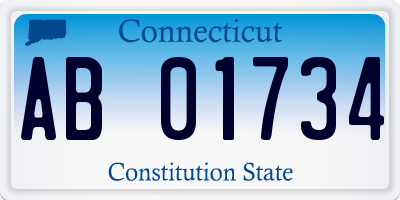 CT license plate AB01734