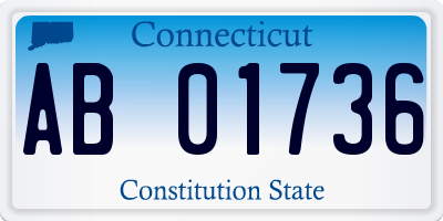 CT license plate AB01736
